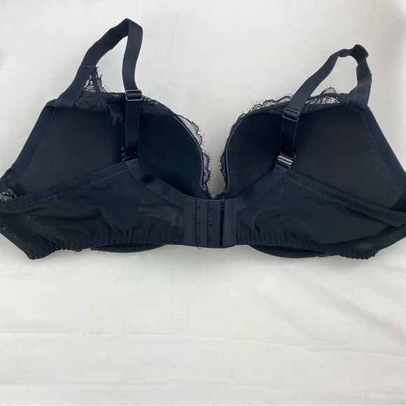 Auden The Sublime Bra 44C Black Lace Plunge Coverage Push Up Underwire NEW - Picture 8 of 11